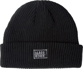 GLASS HOUSE MEMO LABEL ROLL UP BEANIE BLACK