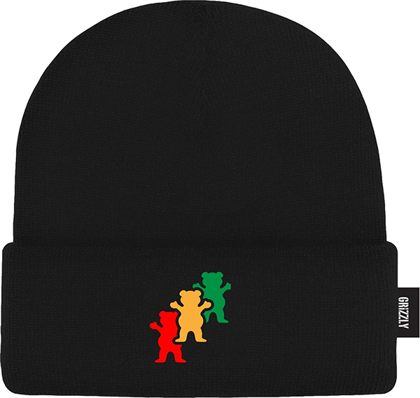 GRIZZLY TRINITY BEANIE BLACK