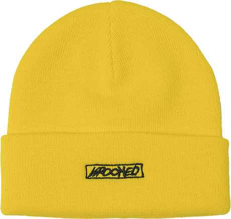 KROOKED MOONSMILE SCRIPT CUFF BEANIE YELLOW/BLACK