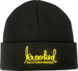 KROOKED SKRIPT CUFF BEANIE BLK/YEL