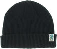 MEOW STACKED LOGO CUFF BEANIE BLACK