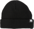 METAL LOGO FLIP BEANIE BLACK