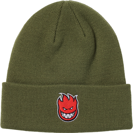 SPITFIRE BIGHEAD FILL CUFF BEANIE OLIVE/RED