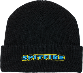 SPITFIRE BIGHEAD MUSHROOM SCRIPT CUFF BEANIE BLK/BLU/YEL