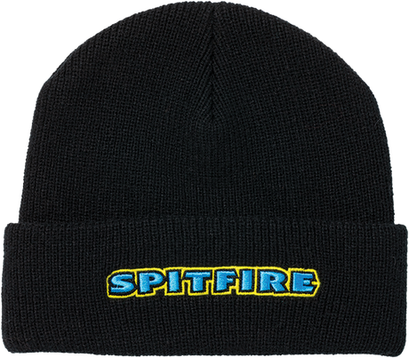 SPITFIRE BIGHEAD MUSHROOM SCRIPT CUFF BEANIE BLK/BLU/YEL