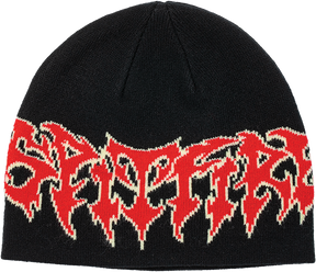 SPITFIRE DEMON SCRIPT SKULLY BEANIE BLACK/RED/CREAM