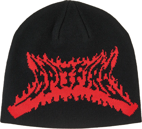 SPITFIRE FLAME OUT SKULLY BEANIE BLACK RED