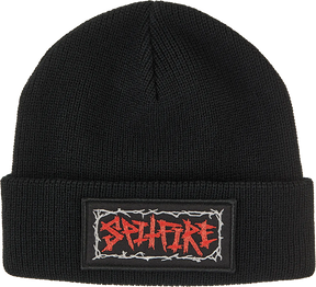 SPITFIRE GAS MASK SCRIPT CUFF BEANIE BLACK