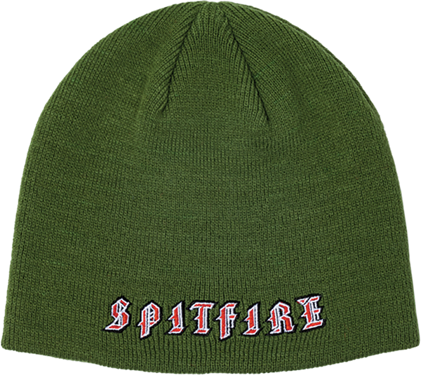 SPITFIRE OLD E BEANIE OLIVE/RED