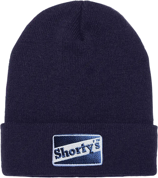 SHORTY'S ORIGINAL NAVY LOGO CUFF BEANIE NAVY