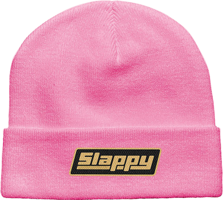 SLAPPY OG LOGO BEANIE PINK