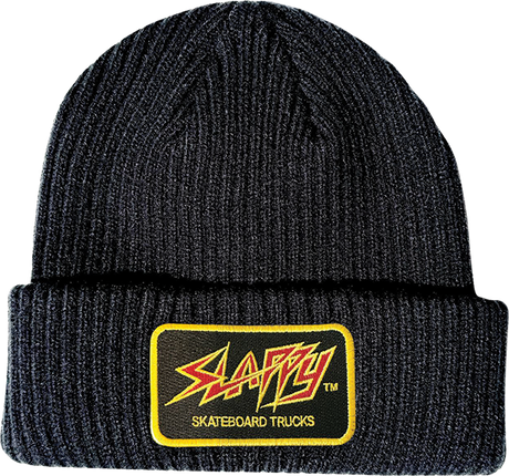 SLAPPY THROWBACK PATCH BEANIE BLACK