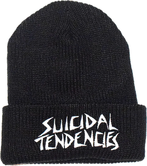 SUICIDAL EMBROIDERED ST OG LOGO BEANIE BLACK