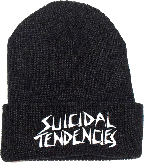 SUICIDAL EMBROIDERED ST OG LOGO BEANIE BLACK