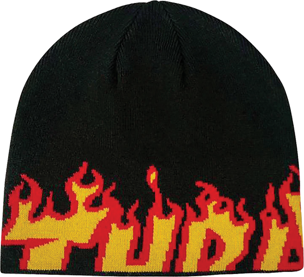 THRASHER FLAME SKULLY BEANIE BLACK