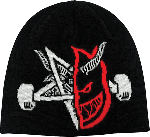THRASHER SF THRASH AND BURN SKULLY BEANIE BLACK