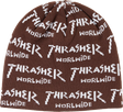 THRASHER WORLWIDE SKULLY BEANIE BROWN