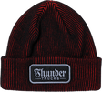 THUNDER SCRIPT PATCH CUFF BEANIE BLACK/RED/SILVER