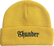 THUNDER SCRIPT CUFF BEANIE GOLD/BLK