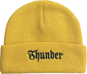 THUNDER SCRIPT CUFF BEANIE GOLD/BLK