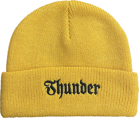 THUNDER SCRIPT CUFF BEANIE GOLD/BLK
