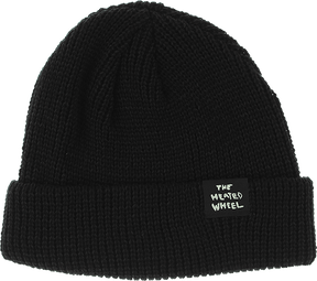 THE HEATED WHEEL STACKED BEANIE BLACK
