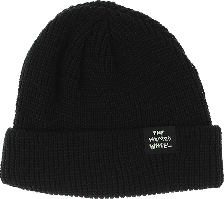 THE HEATED WHEEL STACKED BEANIE BLACK