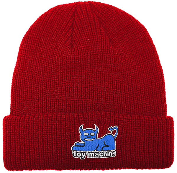 TOY MACHINE DEVIL CAT DOCK BEANIE RED