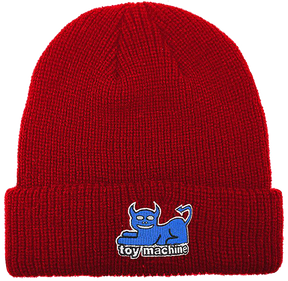 TOY MACHINE DEVIL CAT DOCK BEANIE RED