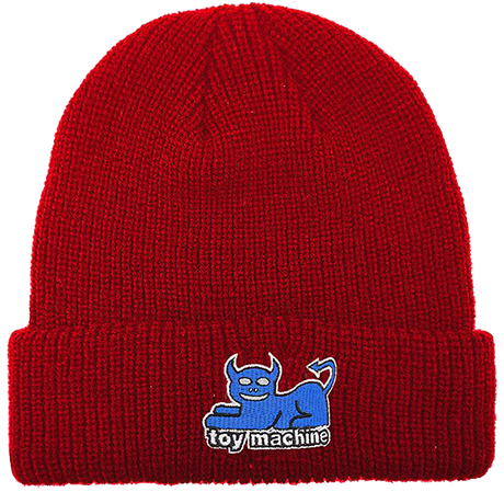 TOY MACHINE DEVIL CAT DOCK BEANIE RED