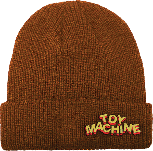 TOY MACHINE HIROTEXT DOCK BEANIE BROWN