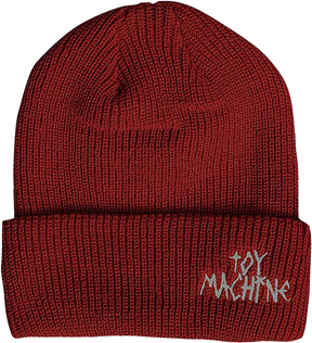 TOY MACHINE TAPE LOGO BEANIE MAROON