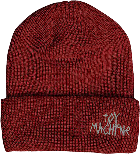 TOY MACHINE TAPE LOGO BEANIE MAROON