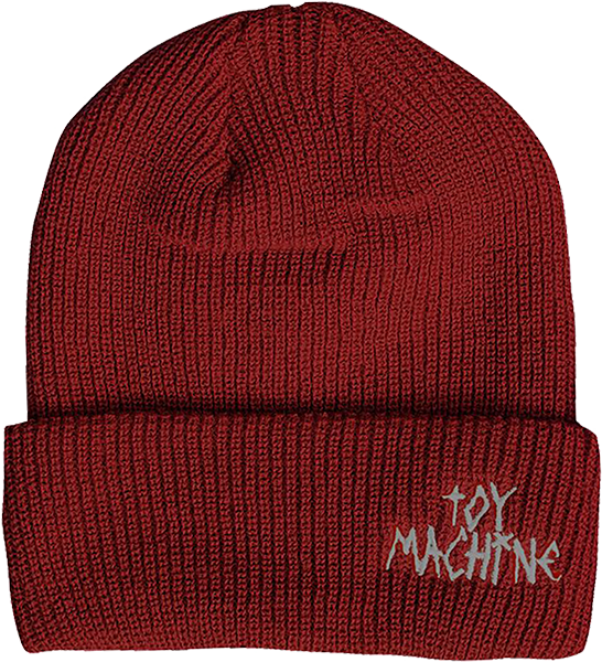 TOY MACHINE TAPE LOGO BEANIE MAROON