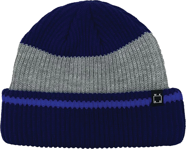 WKND STRIPE BEANIE BLUE