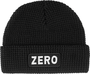 ZERO ARMY PATCH WAFFLE-KNIT BEANIE BLACK
