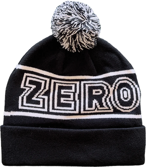 ZERO BOLD TIGHT-KNIT POM BEANIE BLACK/WHT
