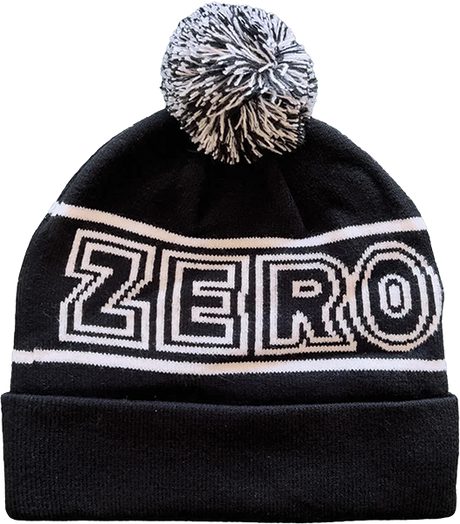 ZERO BOLD TIGHT-KNIT POM BEANIE BLACK/WHT