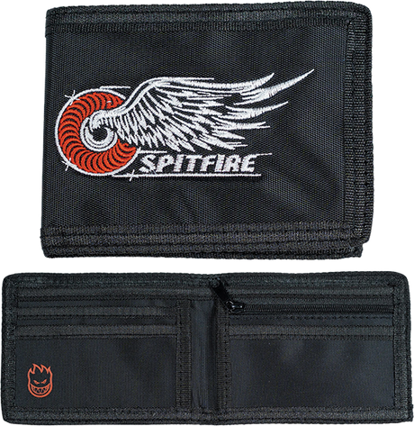 SPITFIRE CLASSIC WING WALLET BI-FOLD WALLET BLACK