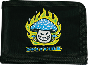 SPITFIRE MUSHROOM BIGHEAD WALLET BI-FOLD WALLET BLK/YEL