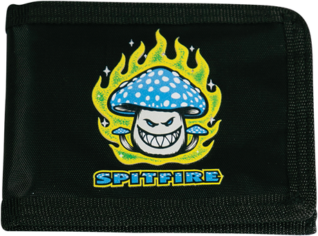 SPITFIRE MUSHROOM BIGHEAD WALLET BI-FOLD WALLET BLK/YEL