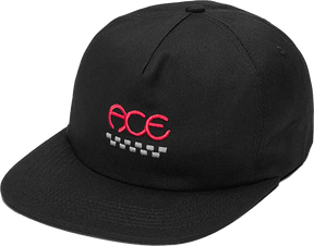 ACE FINISH 5 PANEL HAT ADJ-BLACK