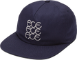 ACE RINGS 5 PANEL HAT ADJ-NAVY/WHT