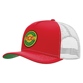 ACE RASTA SEAL TRUCKER HAT ADJ-RED