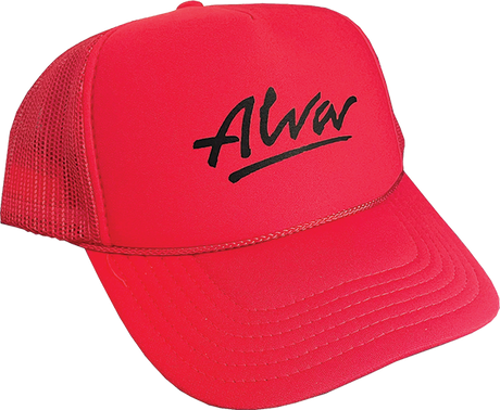 ALVA OG LOGO MESH TRUCKER HAT ADJ-RED/BLK