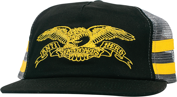 ANTI HERO BASIC EAGLE HAT ADJ-BLK/CHARCOAL/YEL