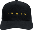 APRIL EMBROIDERED LOGO HAT ADJ-BLK/GOLD
