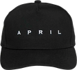 APRIL EMBROIDERED LOGO HAT ADJ-BLK/WHT