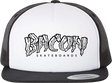 BACON LOGO MESH HAT ADJ-WHT/BLK/BLK
