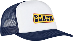 BAKER SEMI DRUNK TRUCKER MESH HAT ADJ-WHT/NAVY